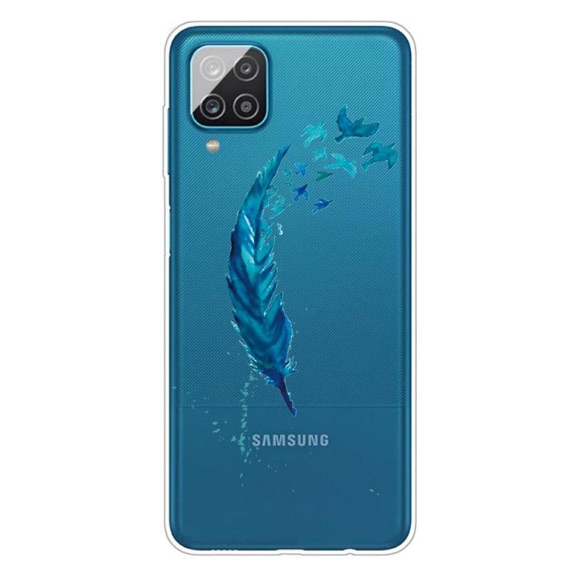 Futerały Samsung Galaxy A12 Etui na Telefon Piękne Pióro