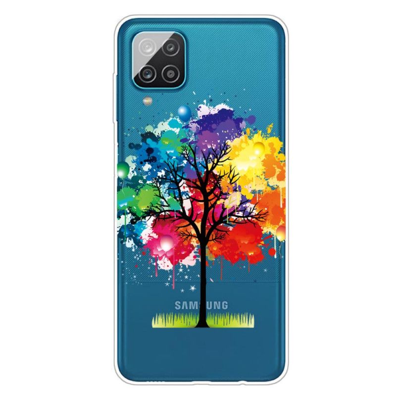 Futerały Samsung Galaxy A12 Etui na Telefon Przezroczyste Drzewo Akwarelowe