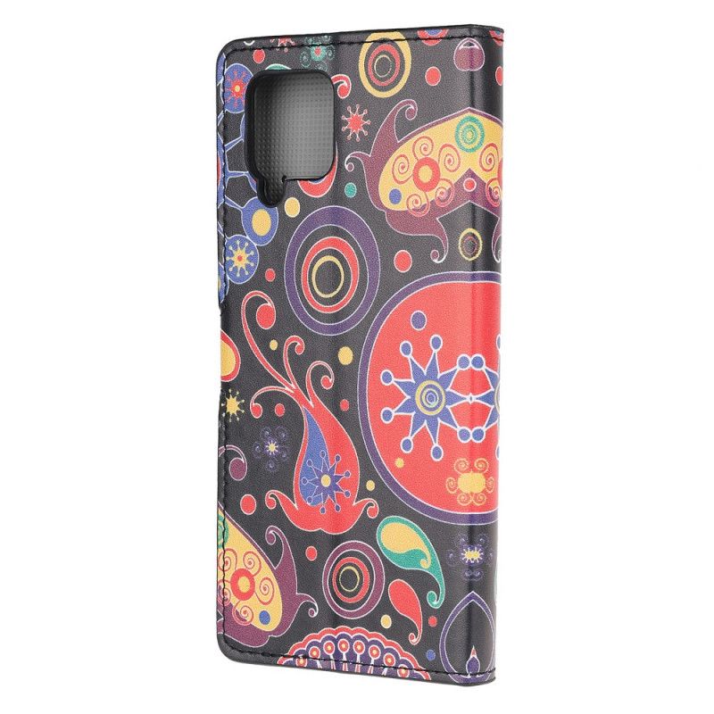 Skórzany Futerał Samsung Galaxy A12 Etui na Telefon Projekt Galaktyki