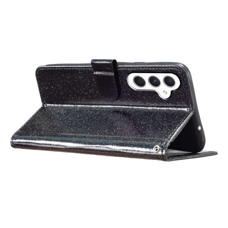Etui Folio Samsung Galaxy A55 5g Cekinowy Pasek Etui Ochronne