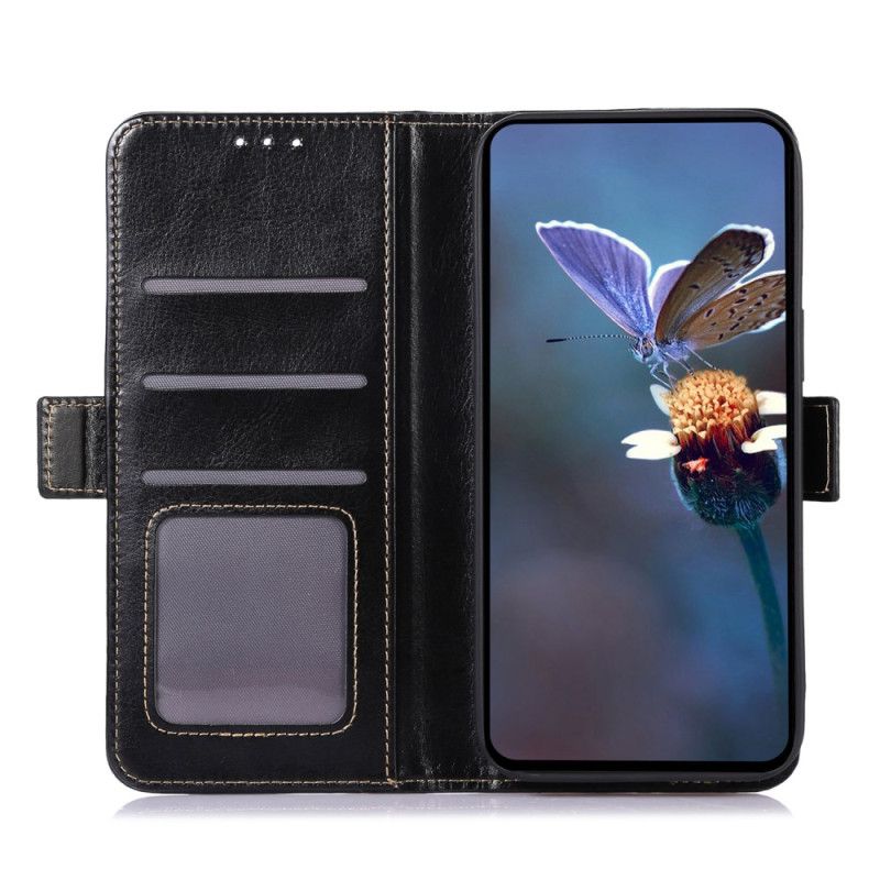 Etui Folio Samsung Galaxy A55 5g Efekt Skóry Abeel Etui Ochronne