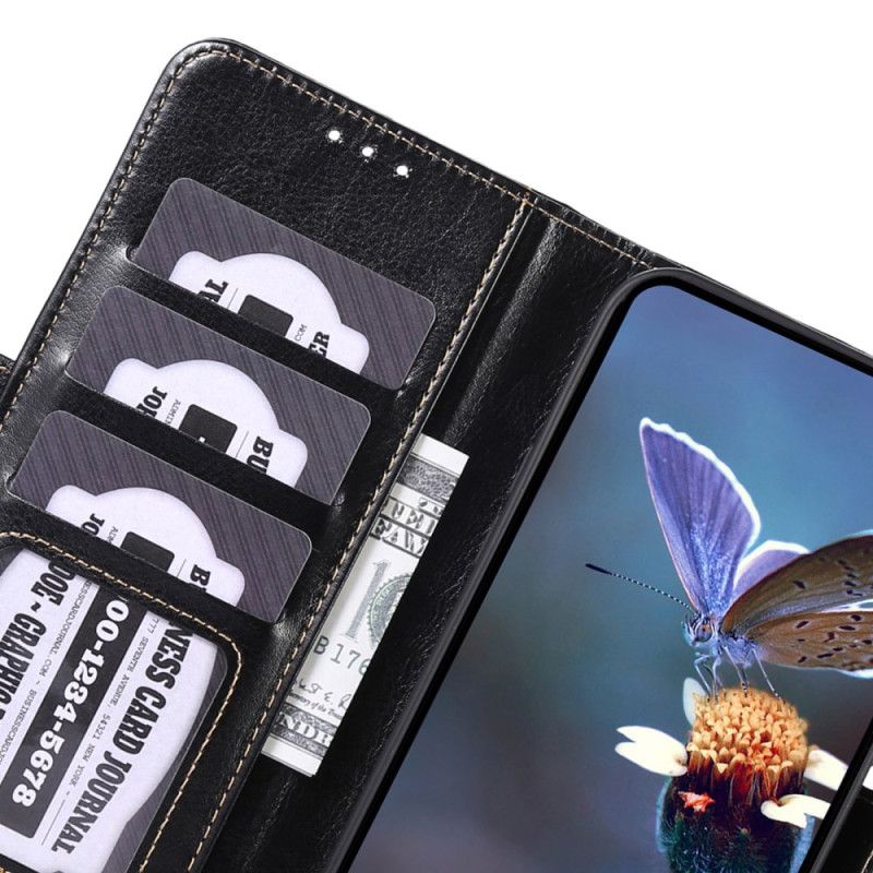 Etui Folio Samsung Galaxy A55 5g Efekt Skóry Abeel Etui Ochronne