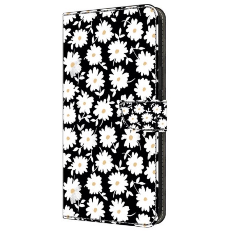 Etui Folio Samsung Galaxy A55 5g Kwiatowe Etui Ochronne