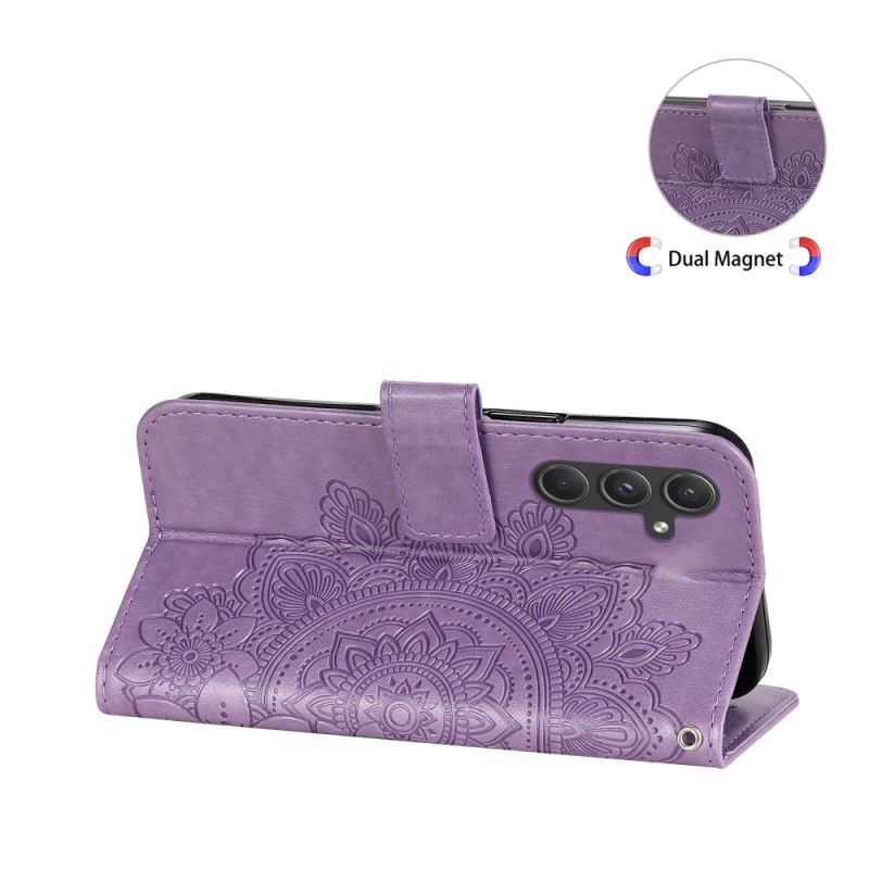 Etui Folio Samsung Galaxy A55 5g Mandala Kwiatowa Z Paskiem