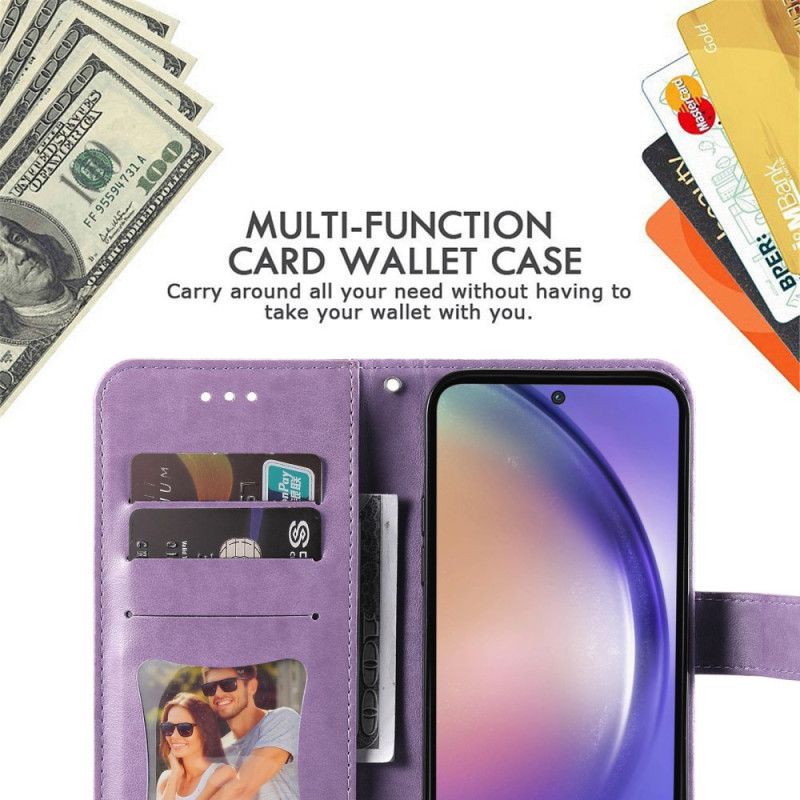 Etui Folio Samsung Galaxy A55 5g Mandala Kwiatowa Z Paskiem