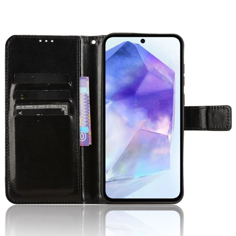 Etui Folio Samsung Galaxy A55 5g Sztuczna Skóra Z Paskiem