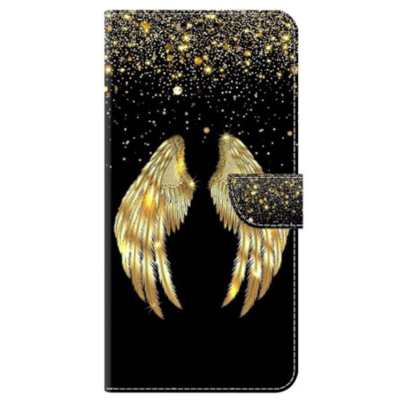 Etui Folio Samsung Galaxy A55 5g Złote Skrzydła