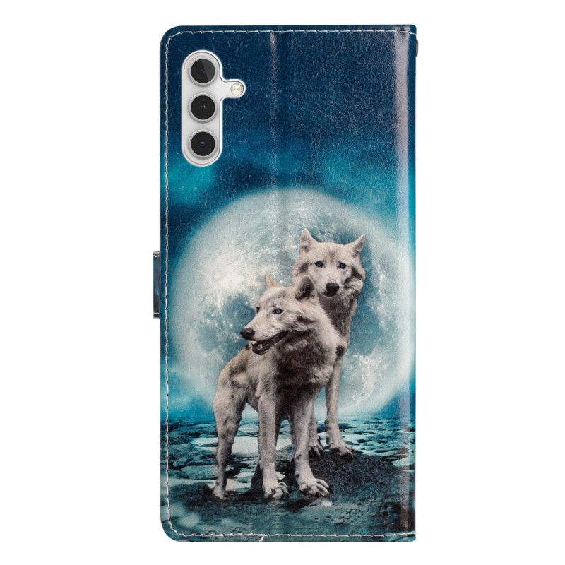 Obudowa Samsung Galaxy A55 5g Etui Na Telefon Dwa Wilki Z Paskami