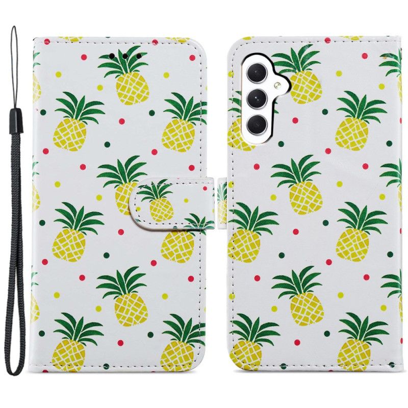 Skórzany Futerał Samsung Galaxy A55 5g Etui Na Telefon Ananas W Lnaière