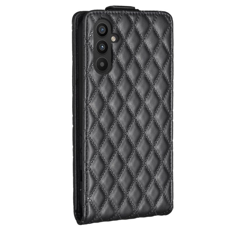 Skórzany Futerał Samsung Galaxy A55 5g Etui Na Telefon Pikowana Pionowa Klapa