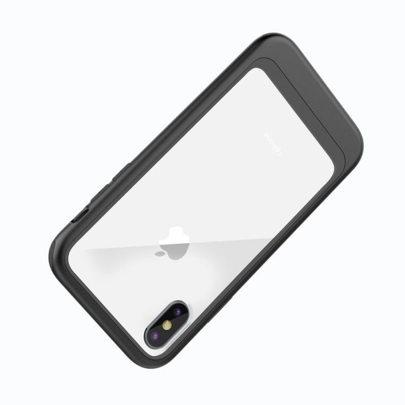 Etui iPhone XS Czarny Przezroczysty. Zdejmowany