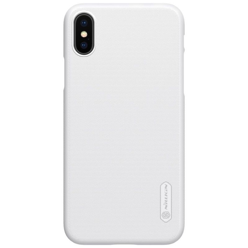 Etui iPhone XS Czerwony Czarny Sztywny Matowy Nillkin