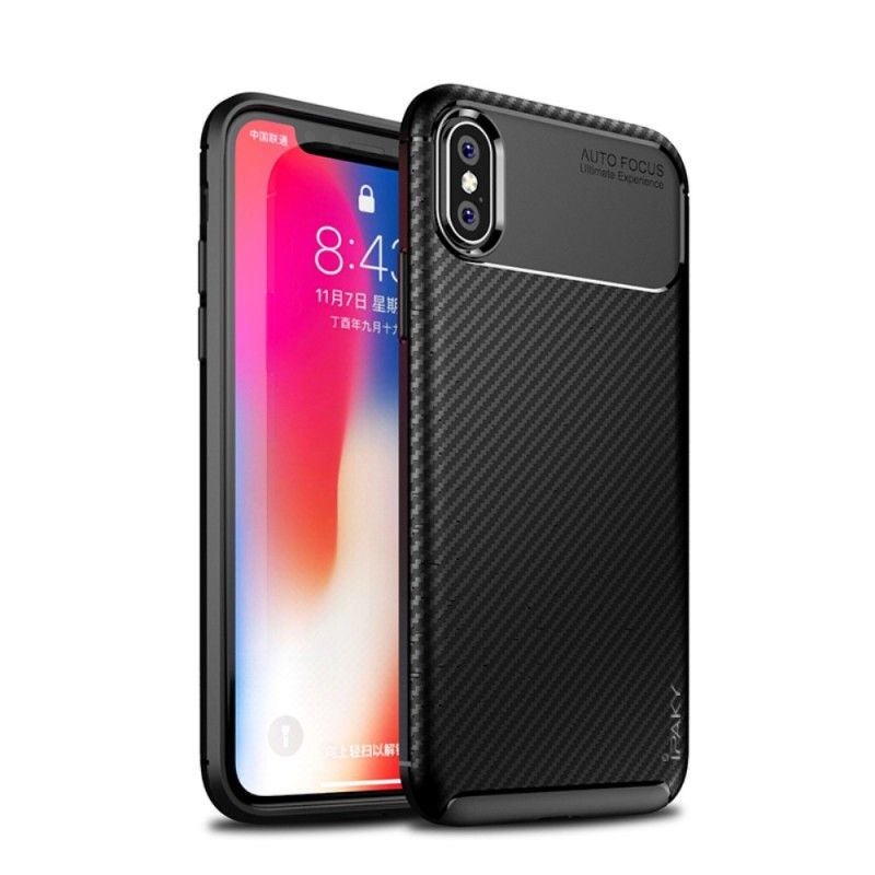 Etui iPhone XS Granatowy Czarny Antypoślizgowa Hybryda Ipaky Etui Ochronne