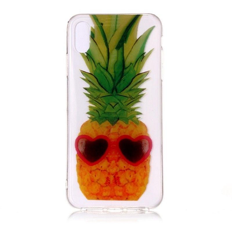 Etui iPhone XS Przezroczysty Ananas Incognito