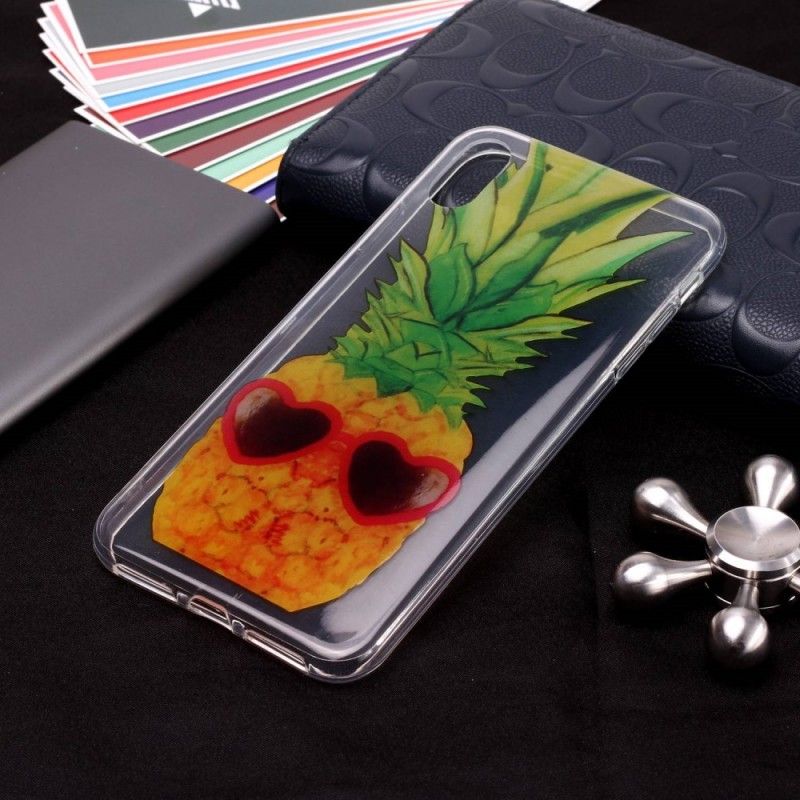 Etui iPhone XS Przezroczysty Ananas Incognito