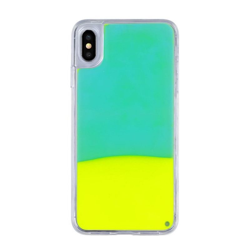 Futerały iPhone XS Zielony Pomarańczowy Świecący