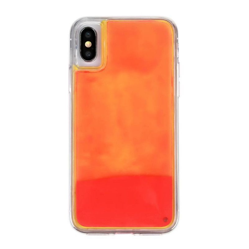 Futerały iPhone XS Zielony Pomarańczowy Świecący