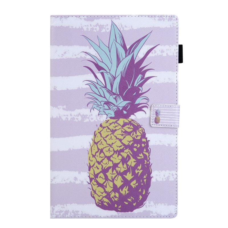 Etui Folio Samsung Galaxy Tab A 10.1 (2019) Różowy Magenta Wzór Ananasa