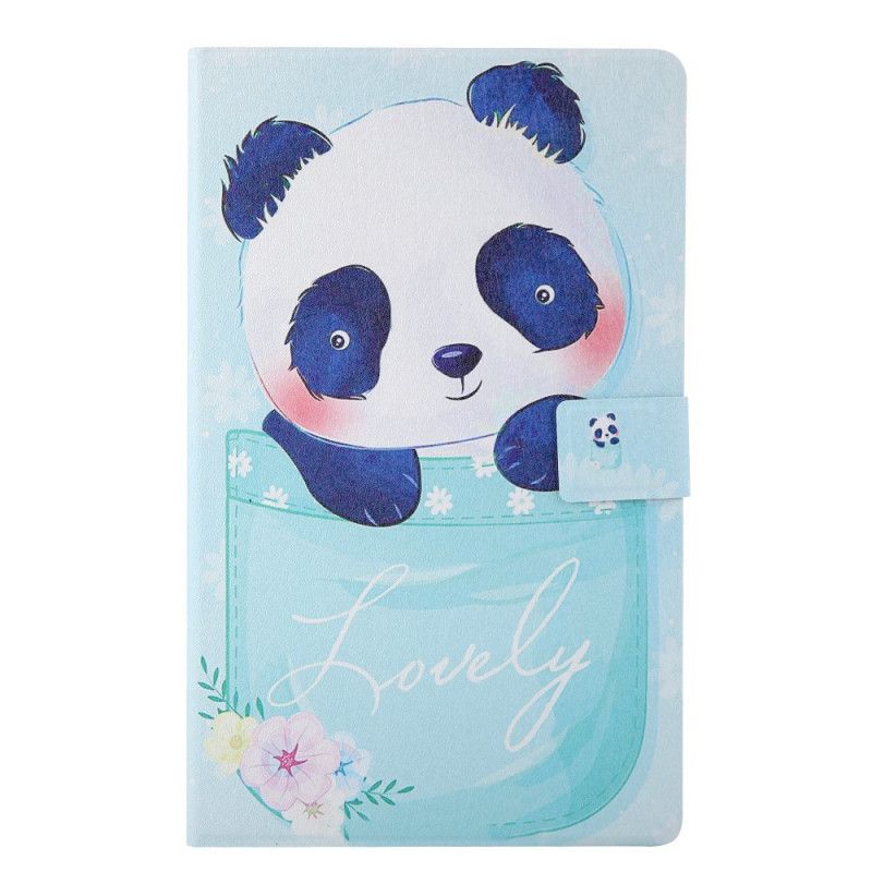 Pokrowce Samsung Galaxy Tab A 10.1 (2019) Jasnoniebieski Zielony Urocza Panda