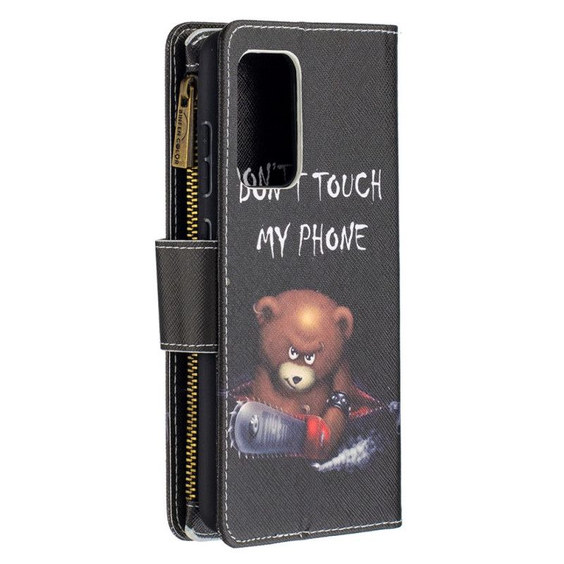 Etui Folio Samsung Galaxy A52 4G / A52 5G Kieszeń Zapinana Na Zamek Błyskawiczny