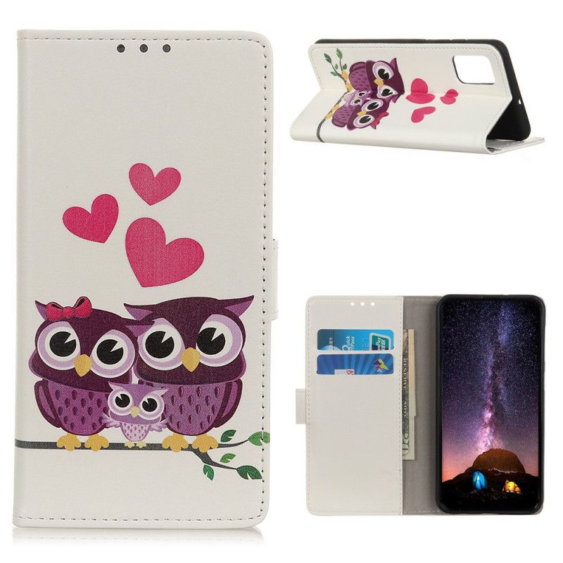 Etui Folio Samsung Galaxy A52 4G / A52 5G Rodzina Sów Etui Ochronne