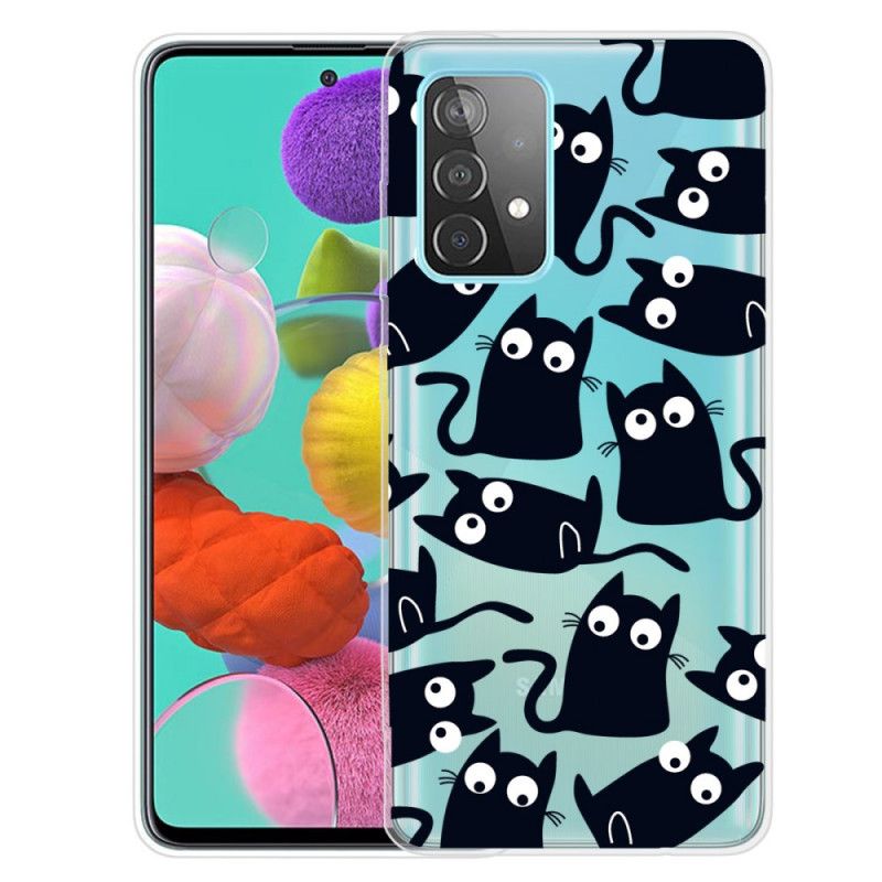 Etui Samsung Galaxy A52 4G / A52 5G Czarne Myszy Etui Ochronne