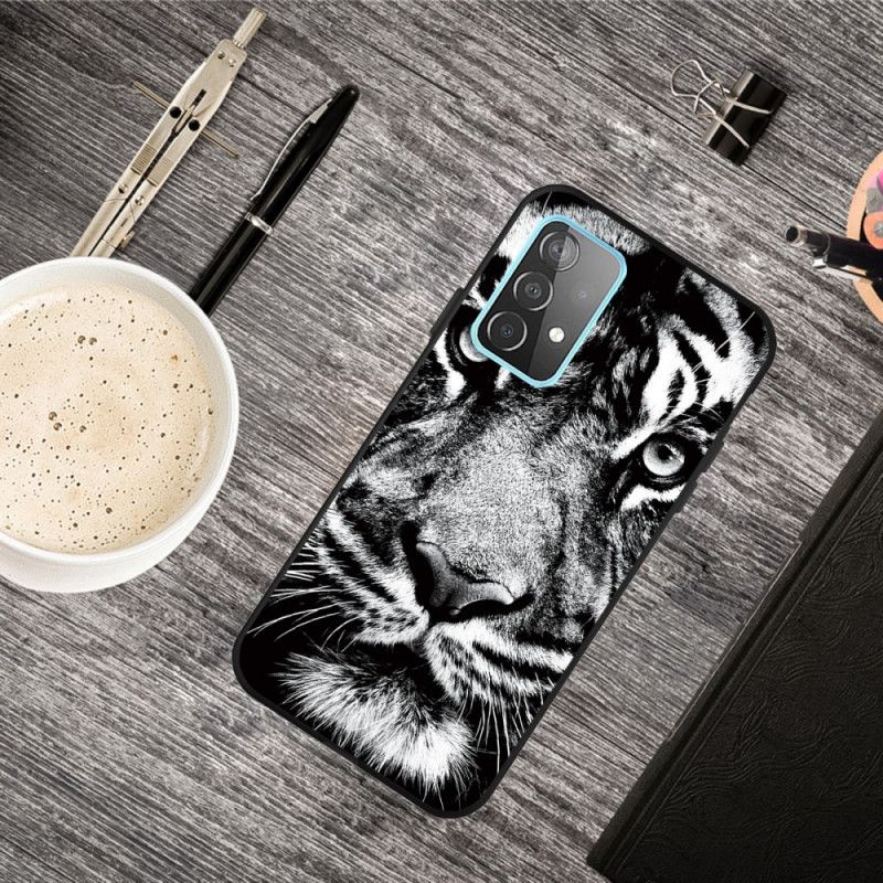 Etui Samsung Galaxy A52 4G / A52 5G Czarno-Biały Tygrys