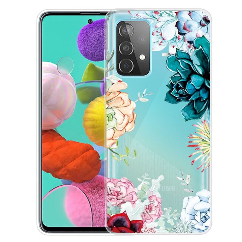 Etui Samsung Galaxy A52 4G / A52 5G Kwiaty Akwarelowe Etui Ochronne