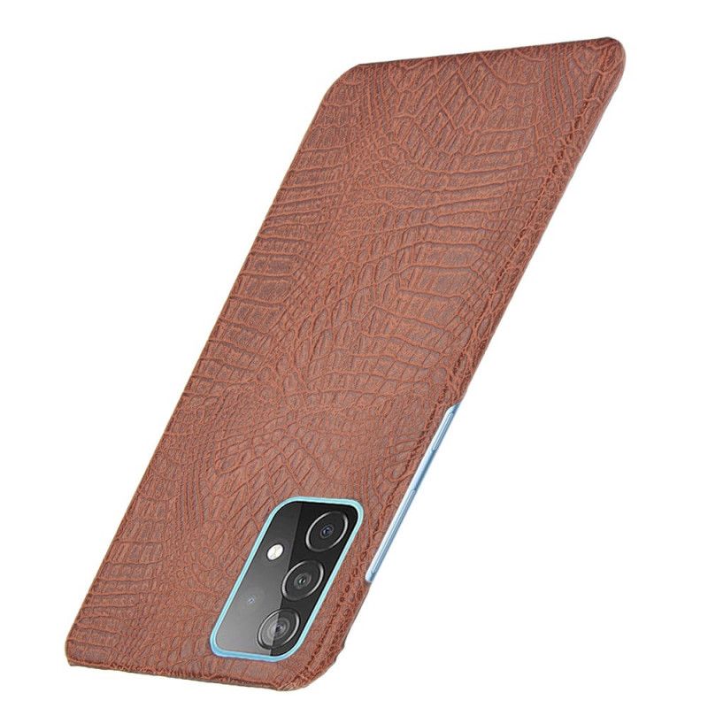 Futerały Samsung Galaxy A52 4G / A52 5G Biały Czarny Etui na Telefon Efekt Skóry Krokodyla
