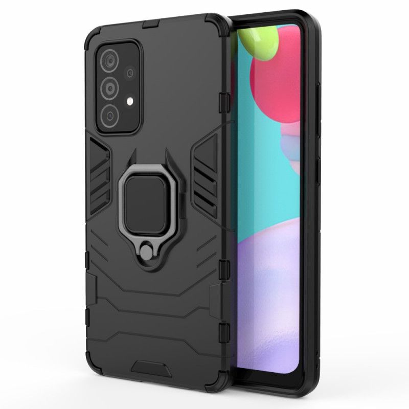 Futerały Samsung Galaxy A52 4G / A52 5G Czerwony Czarny Etui na Telefon Pierścień Oporowy