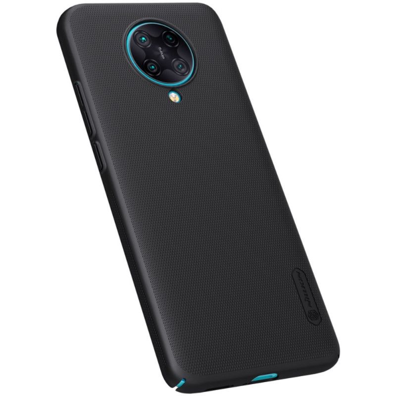 Etui Xiaomi Poco F2 Pro Turkusowy Czarny Sztywny Matowy Nillkin Etui Ochronne