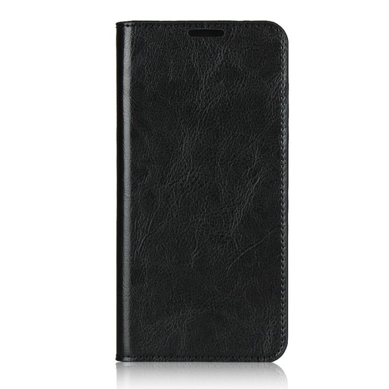 Flip Kotelot Xiaomi Poco F2 Pro Brązowy Czarny Etui na Telefon Prawdziwa Skóra