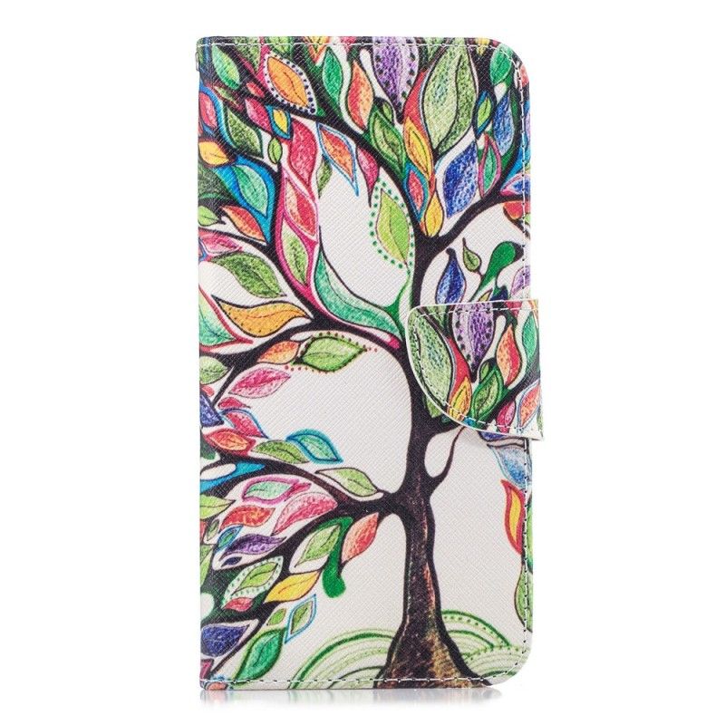 Etui Folio Samsung Galaxy J6 Plus Kolorowe Drzewo Etui Ochronne