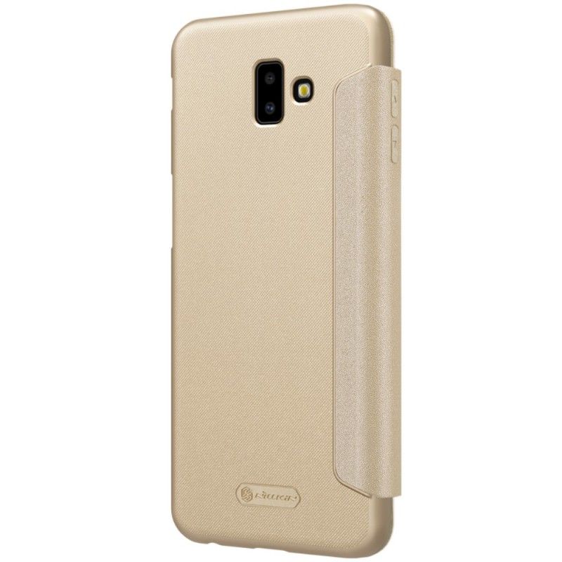 Flip Kotelot Samsung Galaxy J6 Plus Złoty Czarny Nillkin