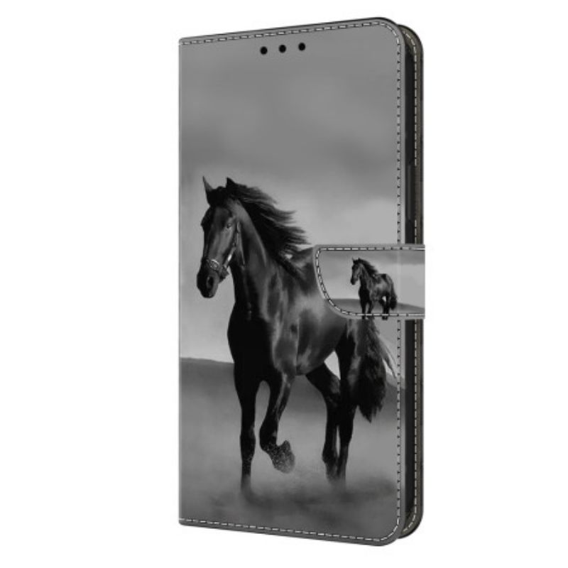 Etui Folio Xiaomi Redmi Note 13 5g CZarny Koń