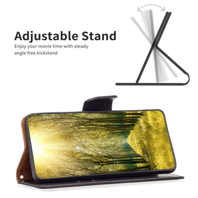 Etui Folio Xiaomi Redmi Note 13 5g Sztuczna Skóra Litchi Z Paskiem Etui Ochronne
