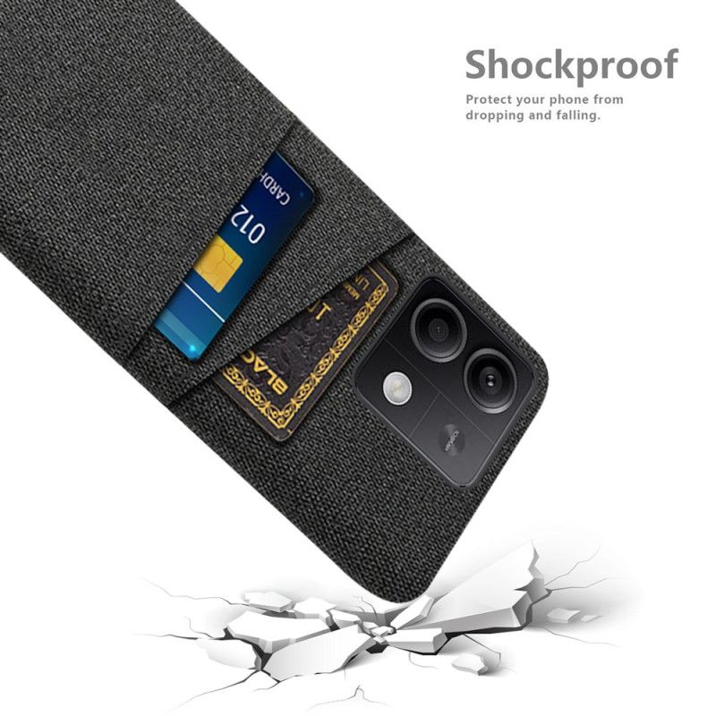 Etui Xiaomi Redmi Note 13 5g Podwójne Etui Na Karty Z Tkaniny Etui Ochronne