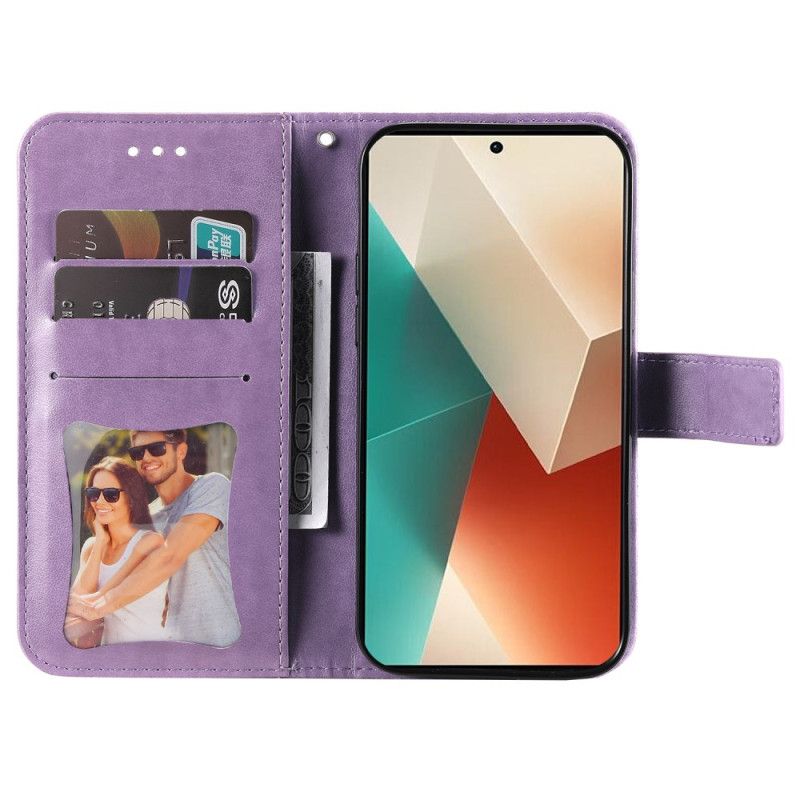 Obudowa Xiaomi Redmi Note 13 5g Etui Na Telefon Kwiatowy Nadruk Z Paskiem