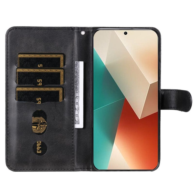 Skórzany Futerał Xiaomi Redmi Note 13 5g Etui Na Telefon Portmonetka Na Monety