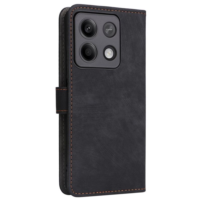 Skórzany Futerał Xiaomi Redmi Note 13 5g Etui Na Telefon Z Blokadą Rfid I Smyczą