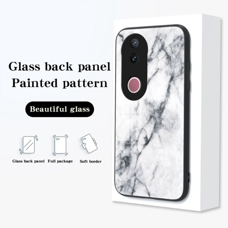 Etui Do Vivo V50 5g Marmurowe Szkło Hartowane