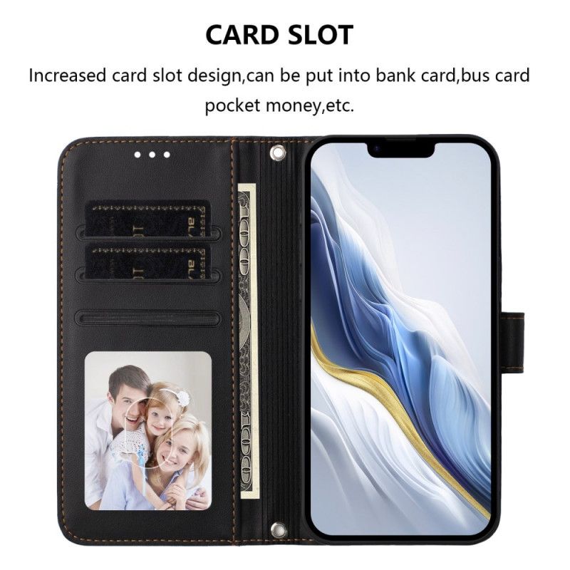Etui Folio Do Vivo V50 5g Gładka Skóra Ekologiczna Z Paskiem