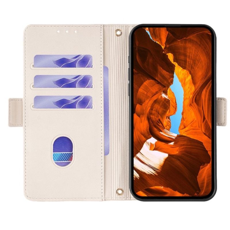 Etui Folio Do Vivo V50 5g Złote Zapięcie I Pasek Na Ramię