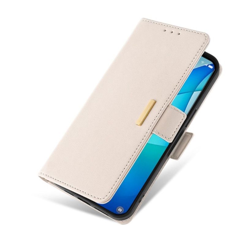 Etui Folio Do Vivo V50 5g Złote Zapięcie I Pasek Na Ramię