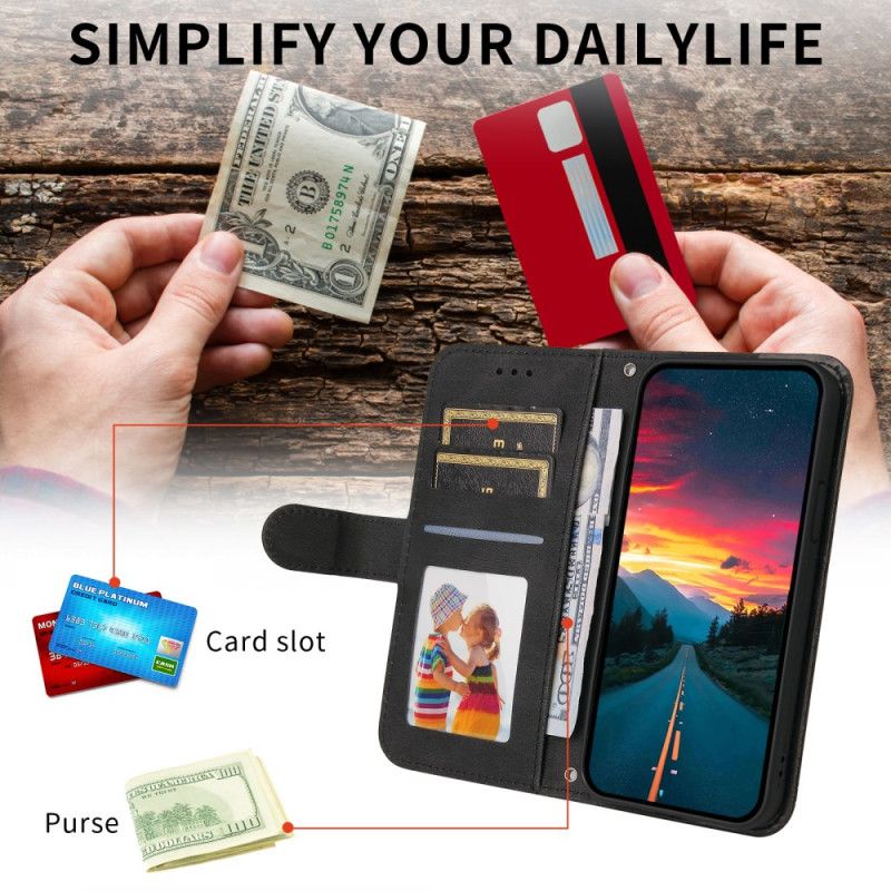 Etui Folio Vivo V50 5g Ozdobny Nit Etui Ochronne