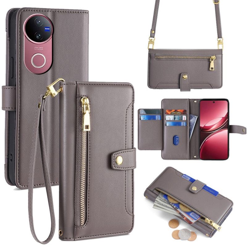 Etui Folio Vivo V50 5g Portfel Na Pasek I Ramię Etui Ochronne