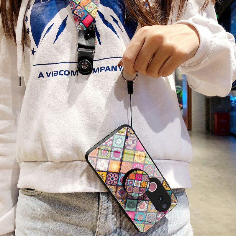 Etui Vivo V50 5g Patchworkowy Stojak I Pasek