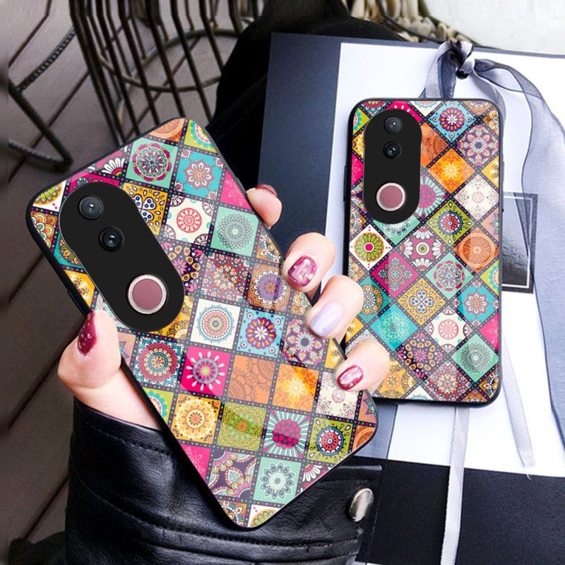 Etui Vivo V50 5g Patchworkowy Stojak I Pasek