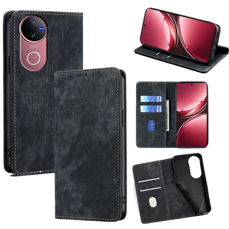 Flip Kotelot Vivo V50 5g Efekt Zamszu W Stylu Vintage