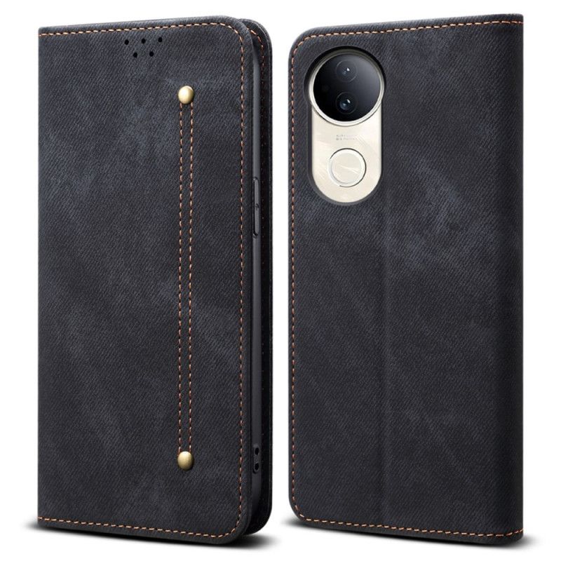 Flip Kotelot Vivo V50 5g Etui Na Telefon Tkanina Jeansowa